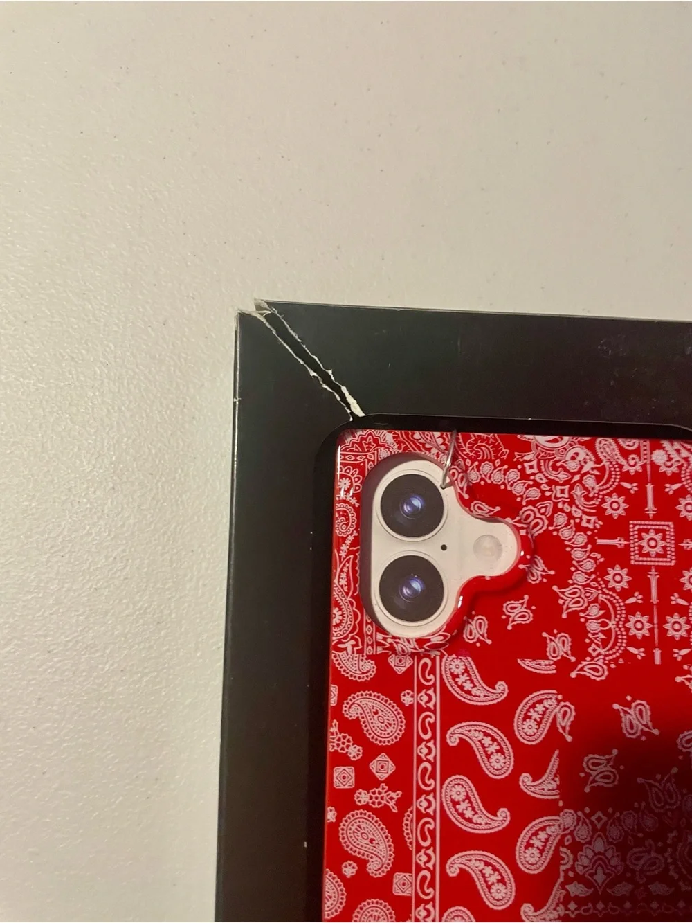 Hello Lux iPhone 16 Plus Red Bandana Square Magsafe Phone Case NWT